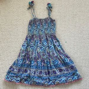 Bell girls smocked printed sundress sz 10